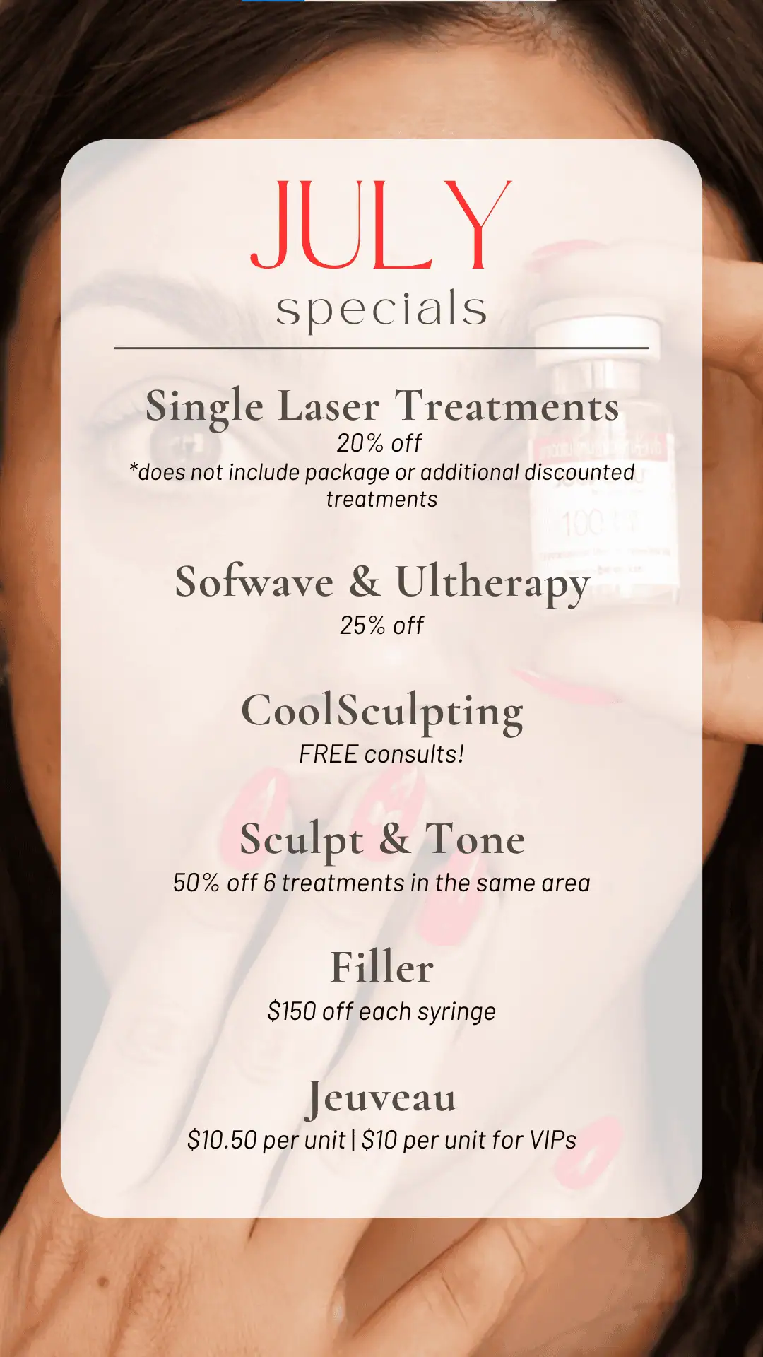 July Specials mobile